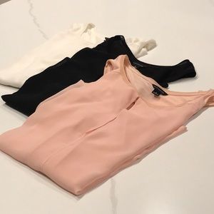 Bundle of Three Ann Taylor Double Layer Keyhole Shell Tank